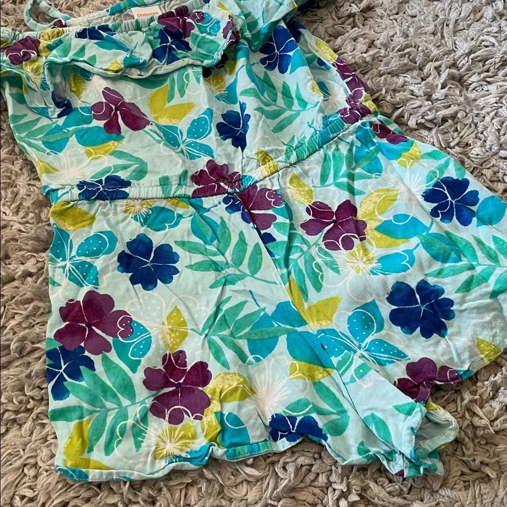 2018 Gymboree Tropical Floral Romper, Size 5